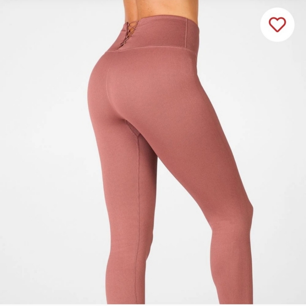 Fabletics Cherry Mocha Ribbed Leggings
